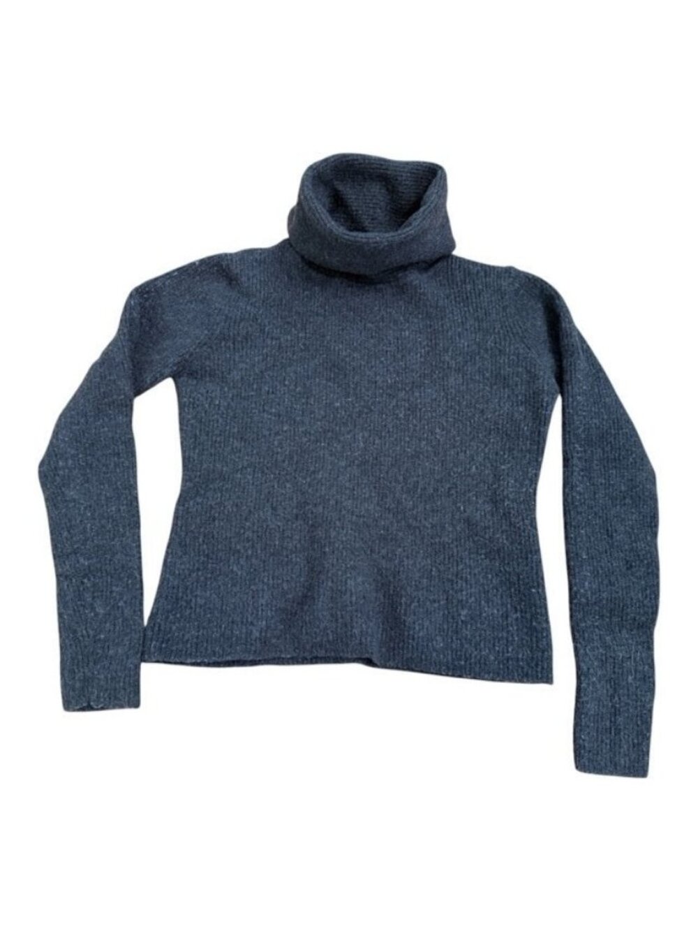 Valerie Separates Petite PM grey turtleneck 100% Extra Fine Merino Wool SHRUNK